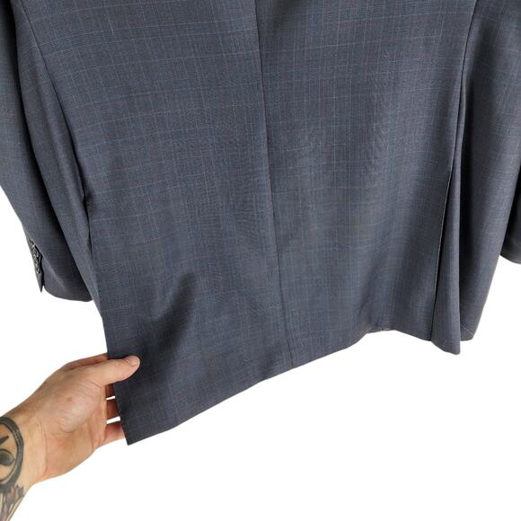 Canali Super 120s Wool Three Button Pin Stripe Blazer Navy Size 46R - Picture 5 of 8